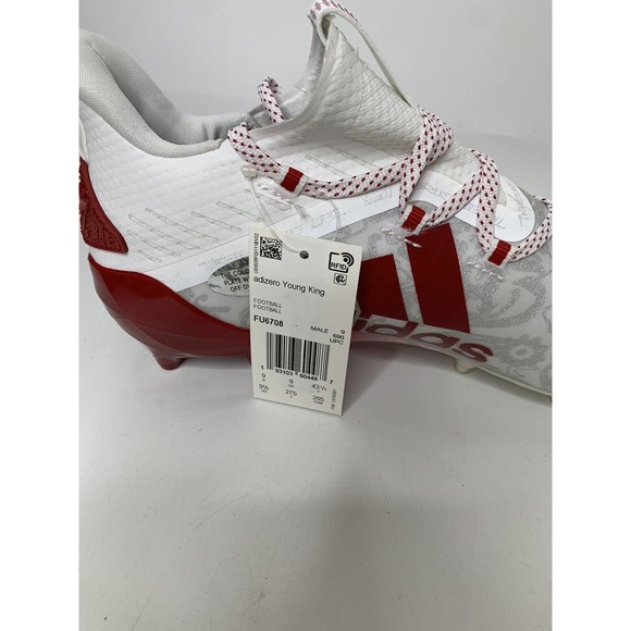 Adidas Football Cleats Adizero Reign Young King Mens Size 9.5 FU6708 Floral Red